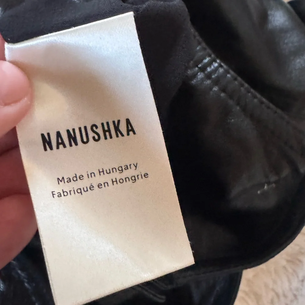 Nanushka Reese Faux Leather Western Mini Skirt